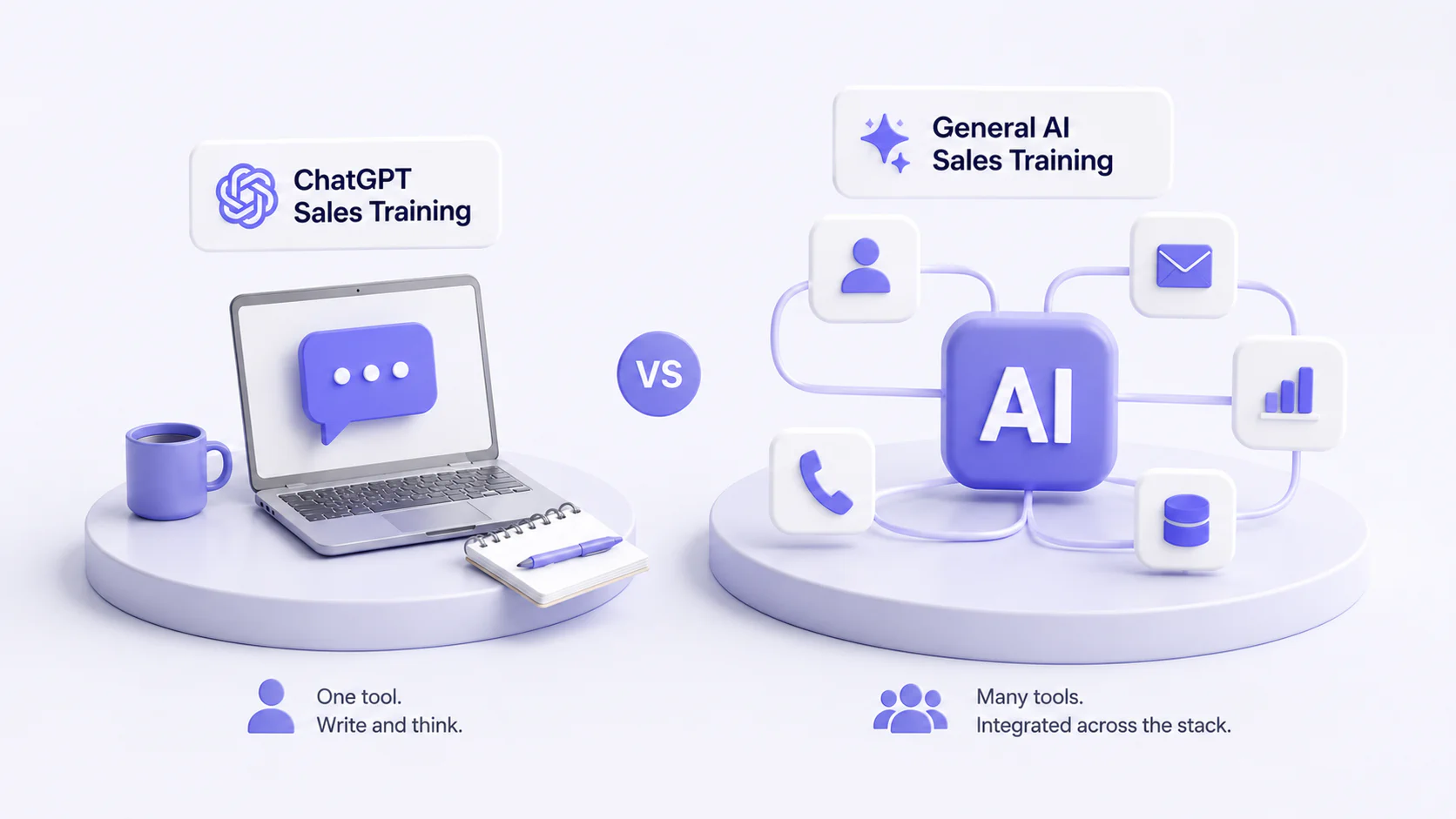 ChatGPT sales training vs general AI sales training