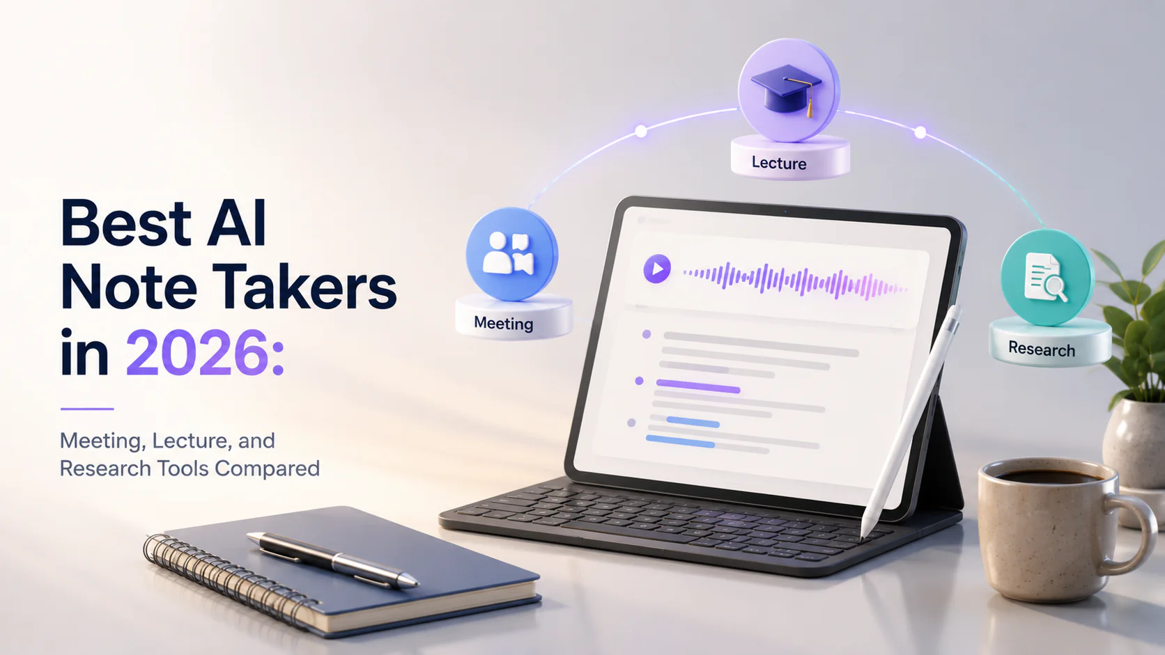 Best AI Note Takers in 2026: Meeting, Lecture, and Research Tools Compared