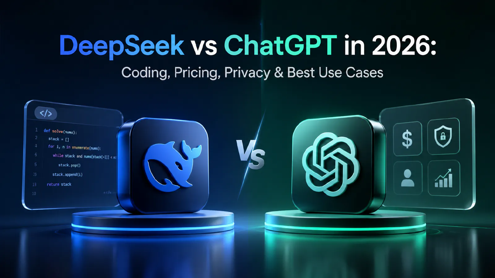 DeepSeek vs ChatGPT in 2026: Coding, Pricing, Privacy & Best Use Cases