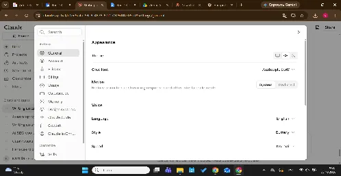 Claude Settings panel where paid plans show the remaining usage allowance